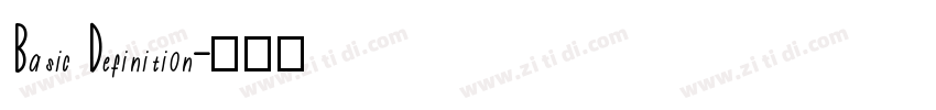 Basic Definition字体转换